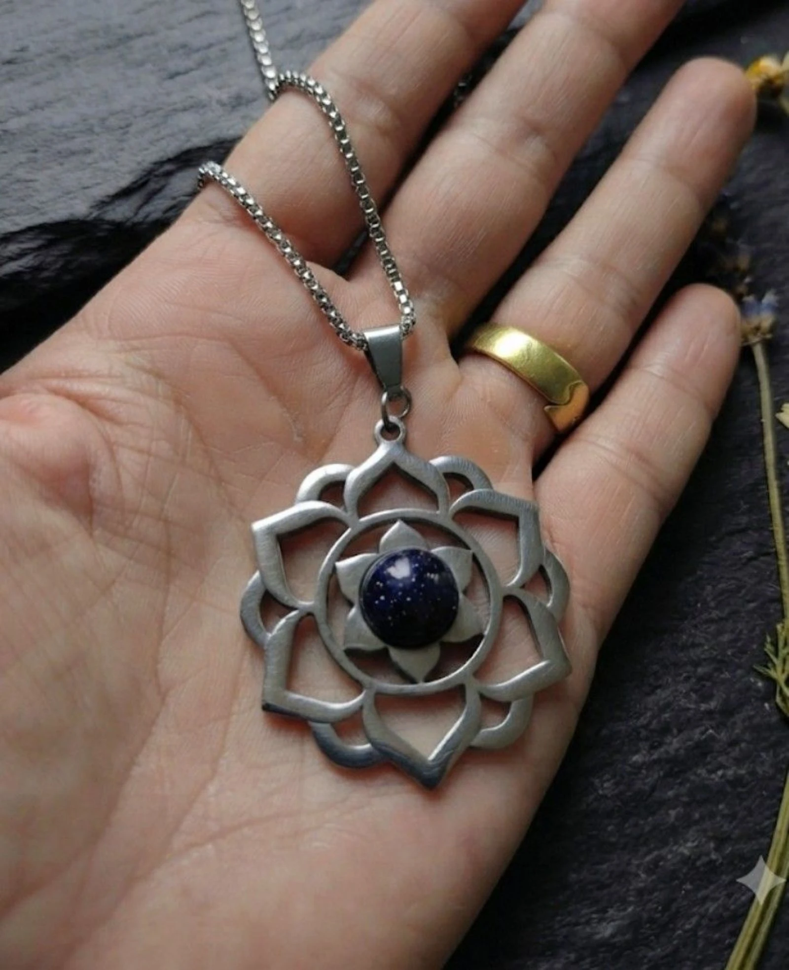 Colgante de aço flor de lótus – photo 2
